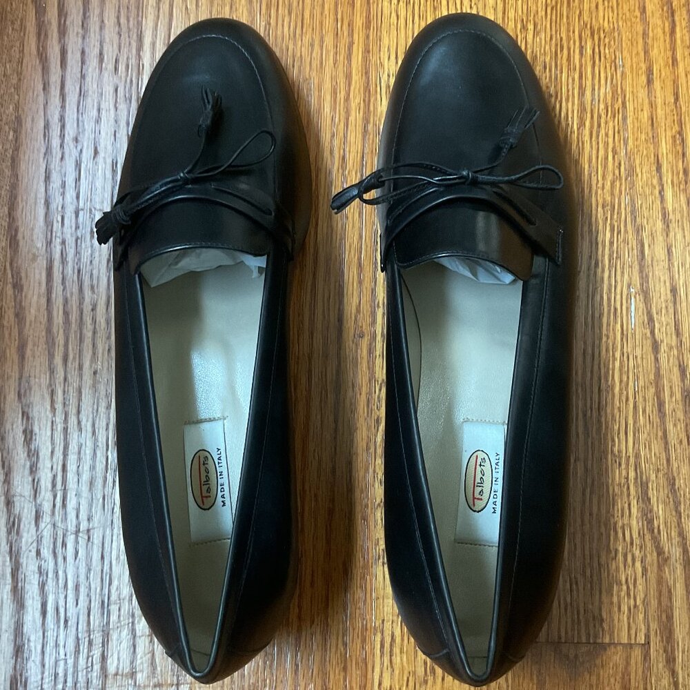 NWOT Talbots Women's Black Leather Shoes 10.5M - Picture 2 of 7